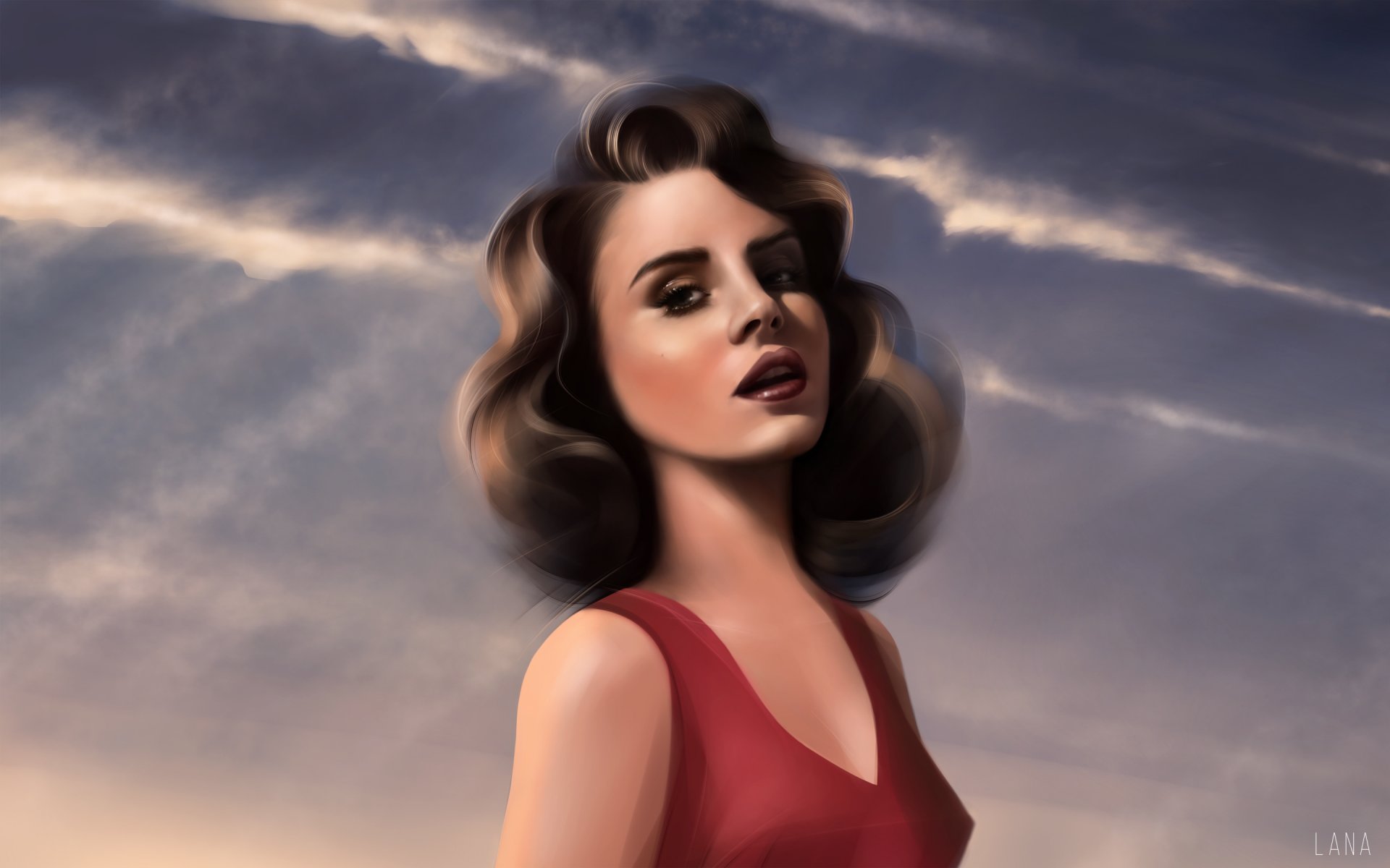 lana del rey cantante dibujo