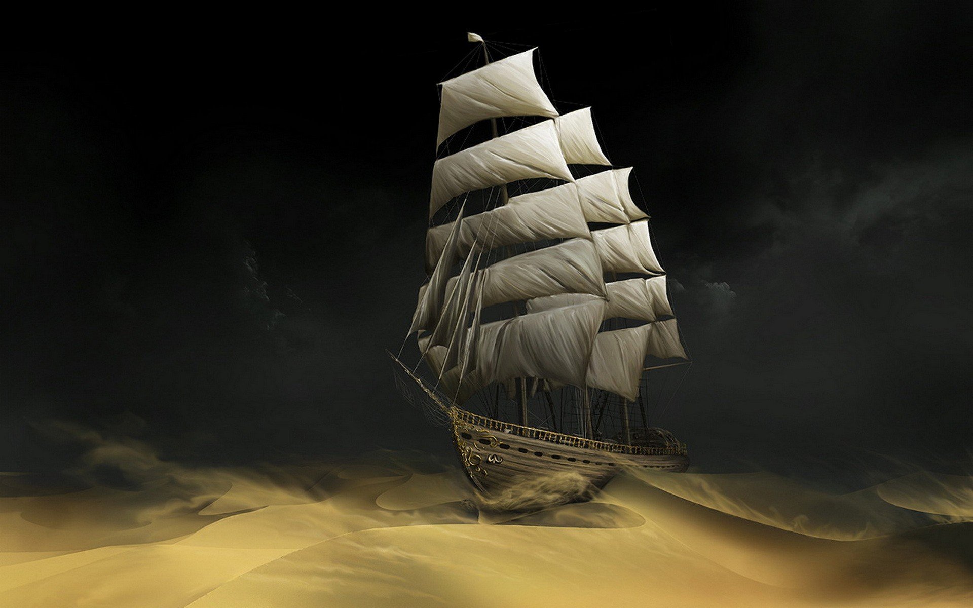 bateau voile sable