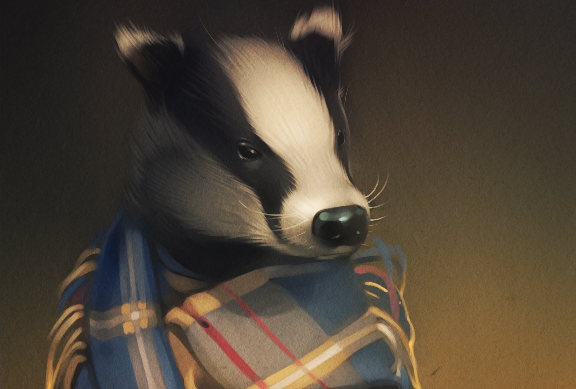 badger art view plaid