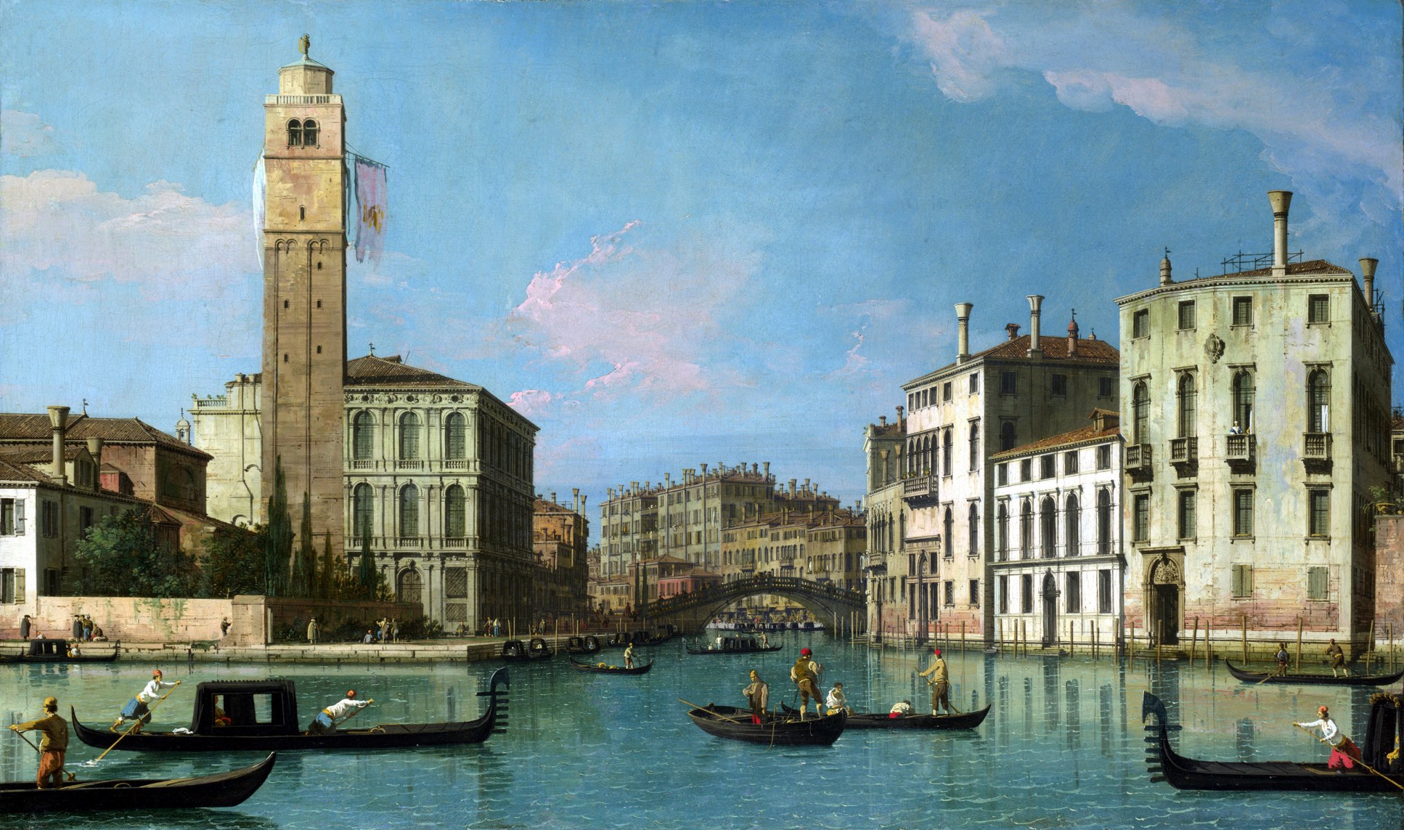 canaletto venecia: entrada a cannaregio pintura venecia casa paisaje canal barco