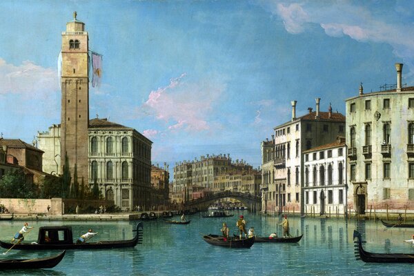 Venezianische Landschaft des Malers Canaletto