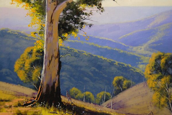 Painting nature , beautiful spring