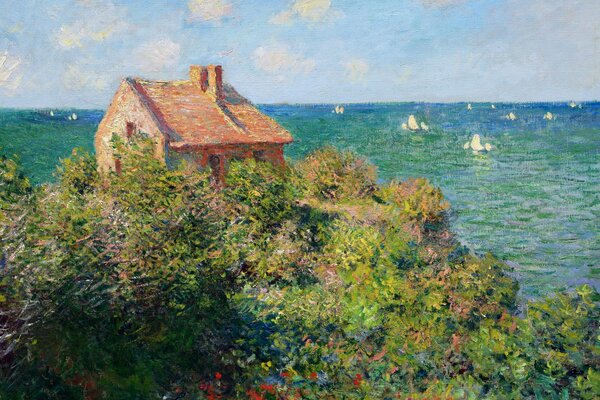 Peinture maison sur le rivage