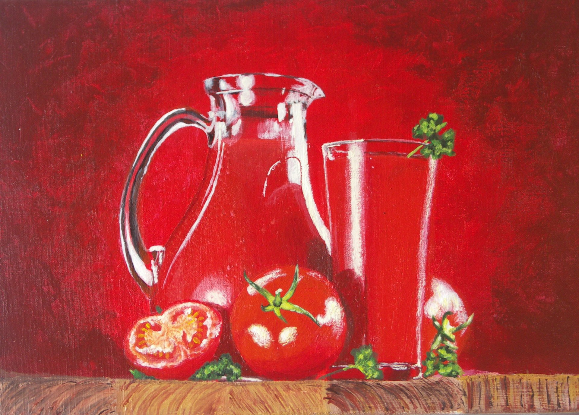 peinture avec sel nature morte acrylique toile artiste m. tarakanova