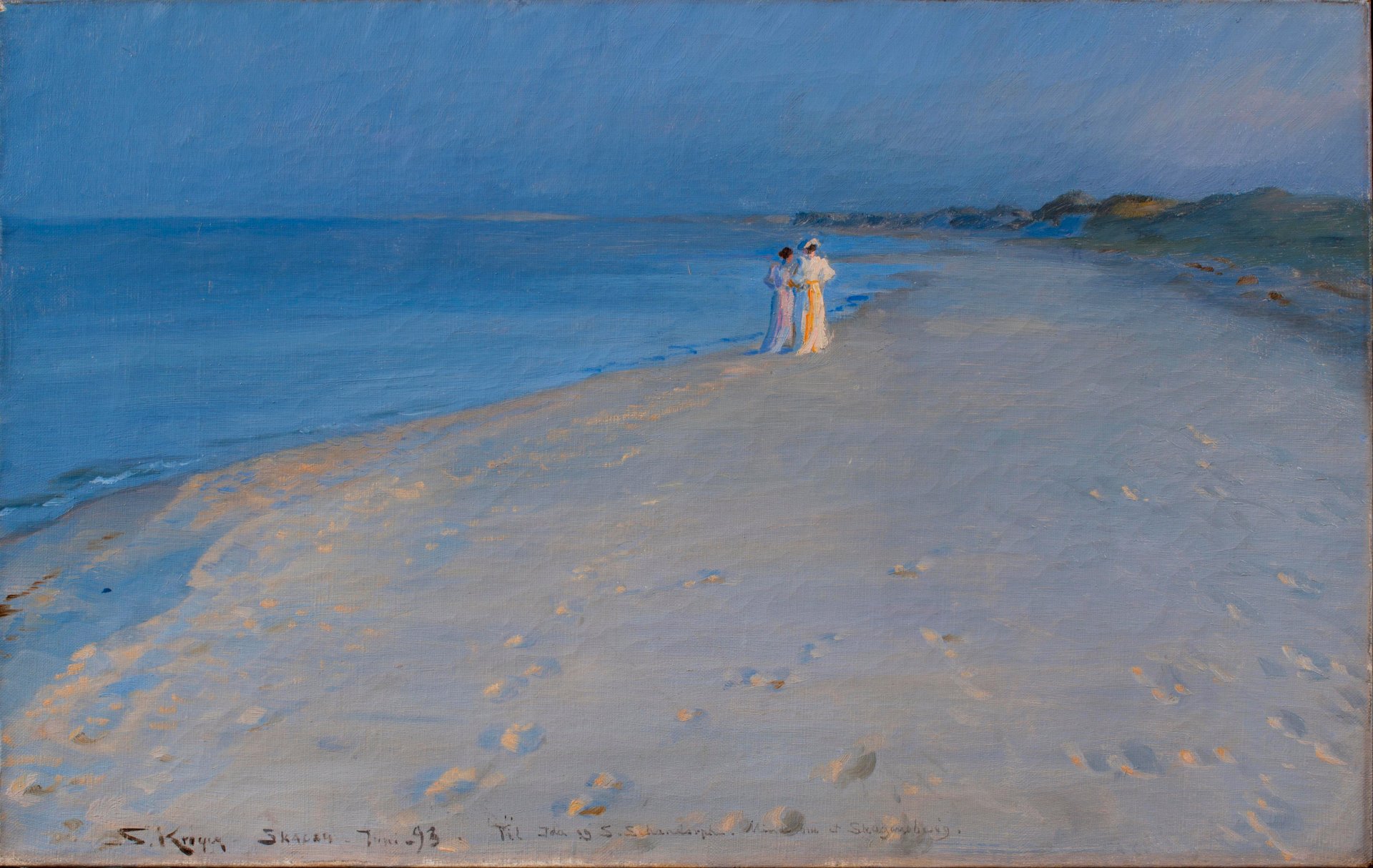 peder severin krøyer peinture paysage mer soirée été promenade