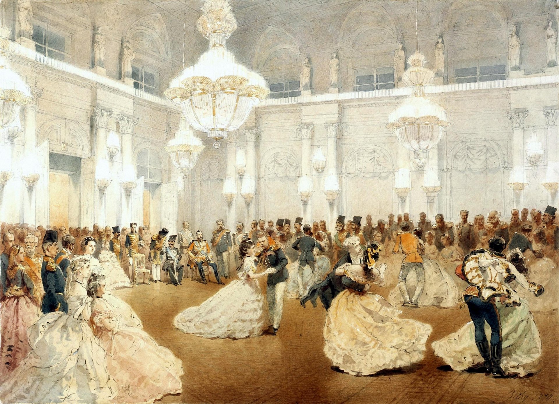 pattern coronation ball people mikhail zichy