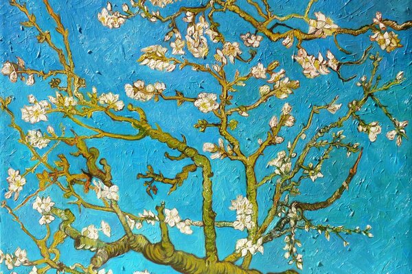 Almond tree, painting by Vincent Van Gogh