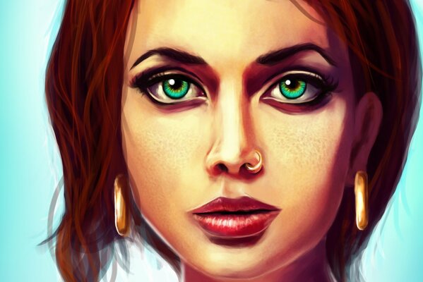 A beautiful girl with big green eyes. Robert Jordan