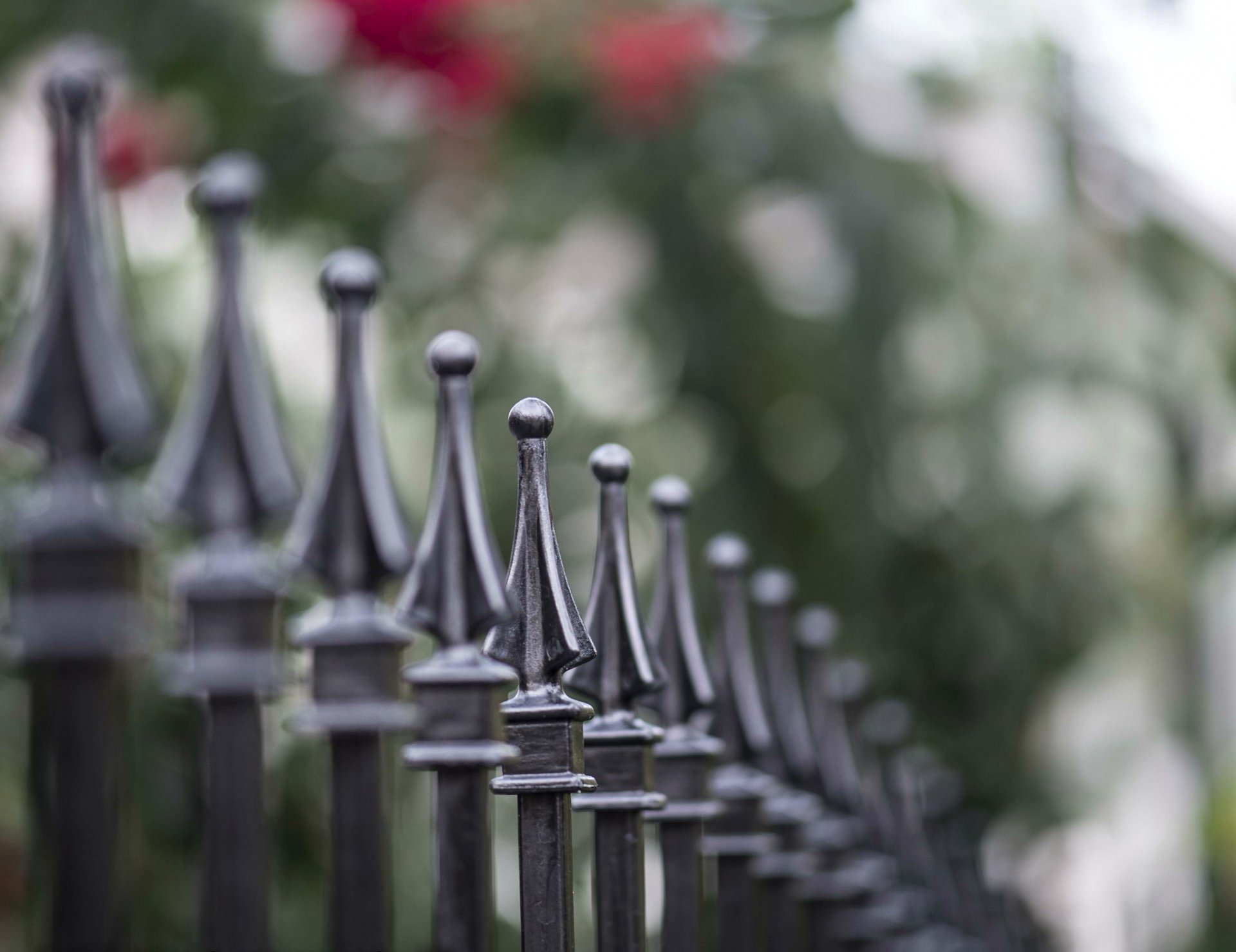 fence fencing street close up blur