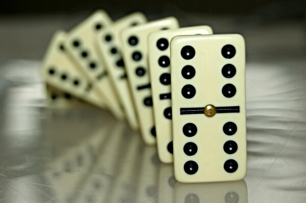 Decorated domino dice in macro image