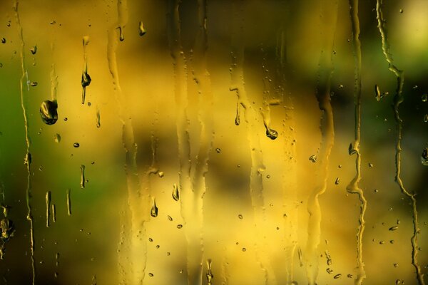 Fondo con gotas sobre vidrio