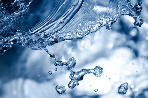 Splash d eau en close-up