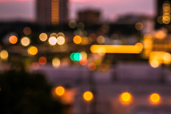 About blurred city lights