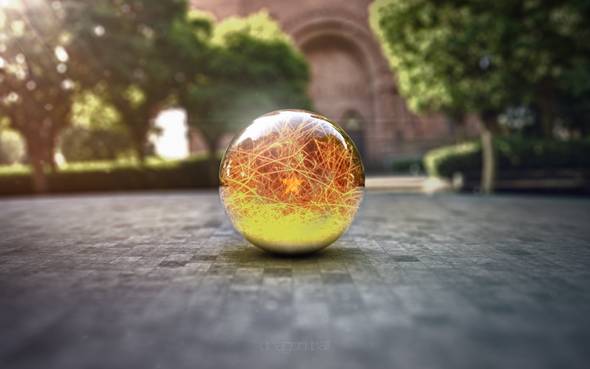 boule de verre rendu macro dragon ball