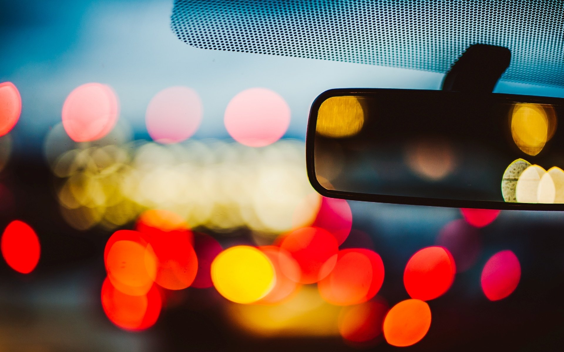 makro auto auto spiegel bokeh reflexion unschärfe lichter stadt hintergrund tapete widescreen vollbild widescreen widescreen