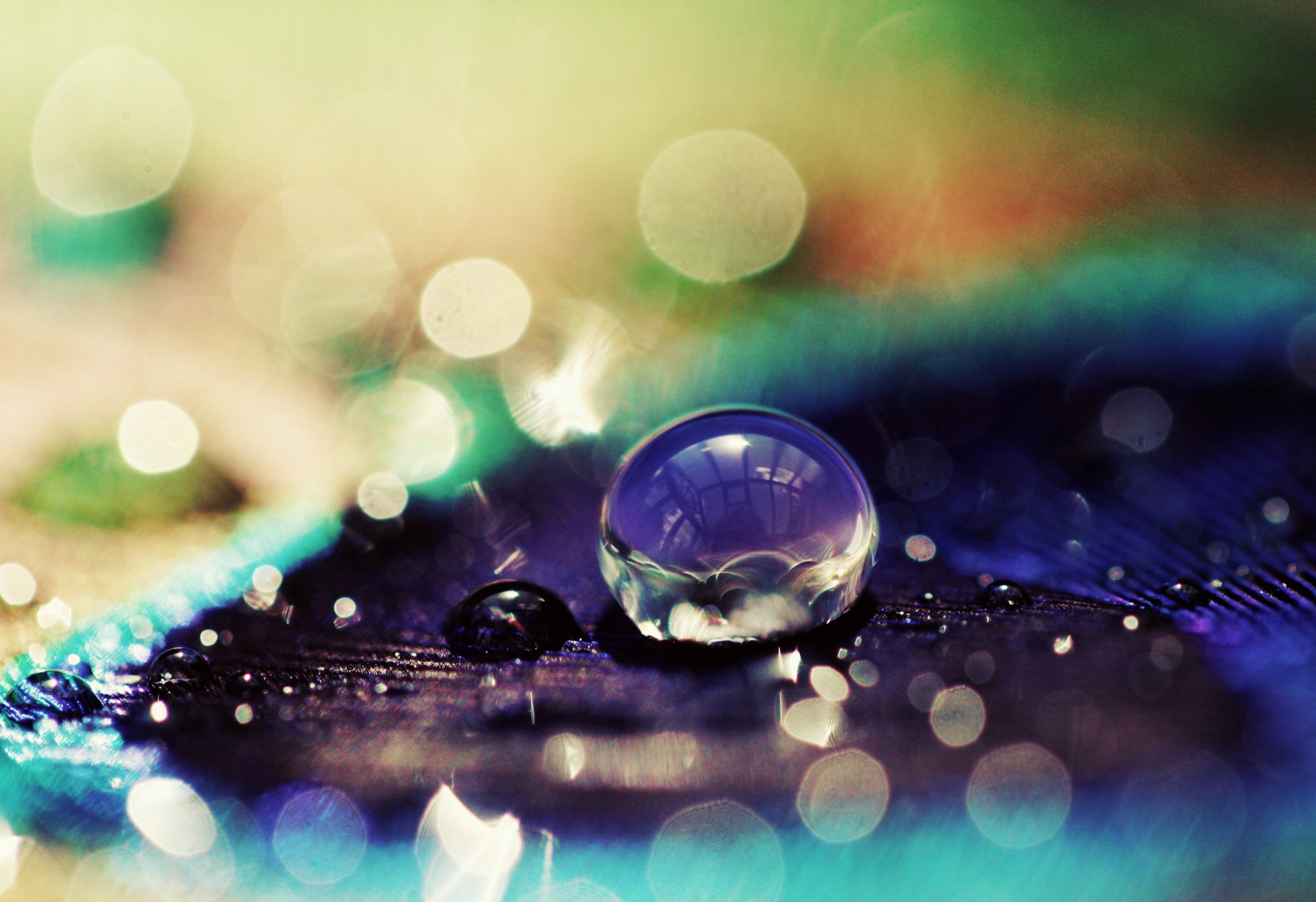 close up drop drops sequins bokeh purple blue background wallpaper widescreen full screen hd wallpapers fullscreen