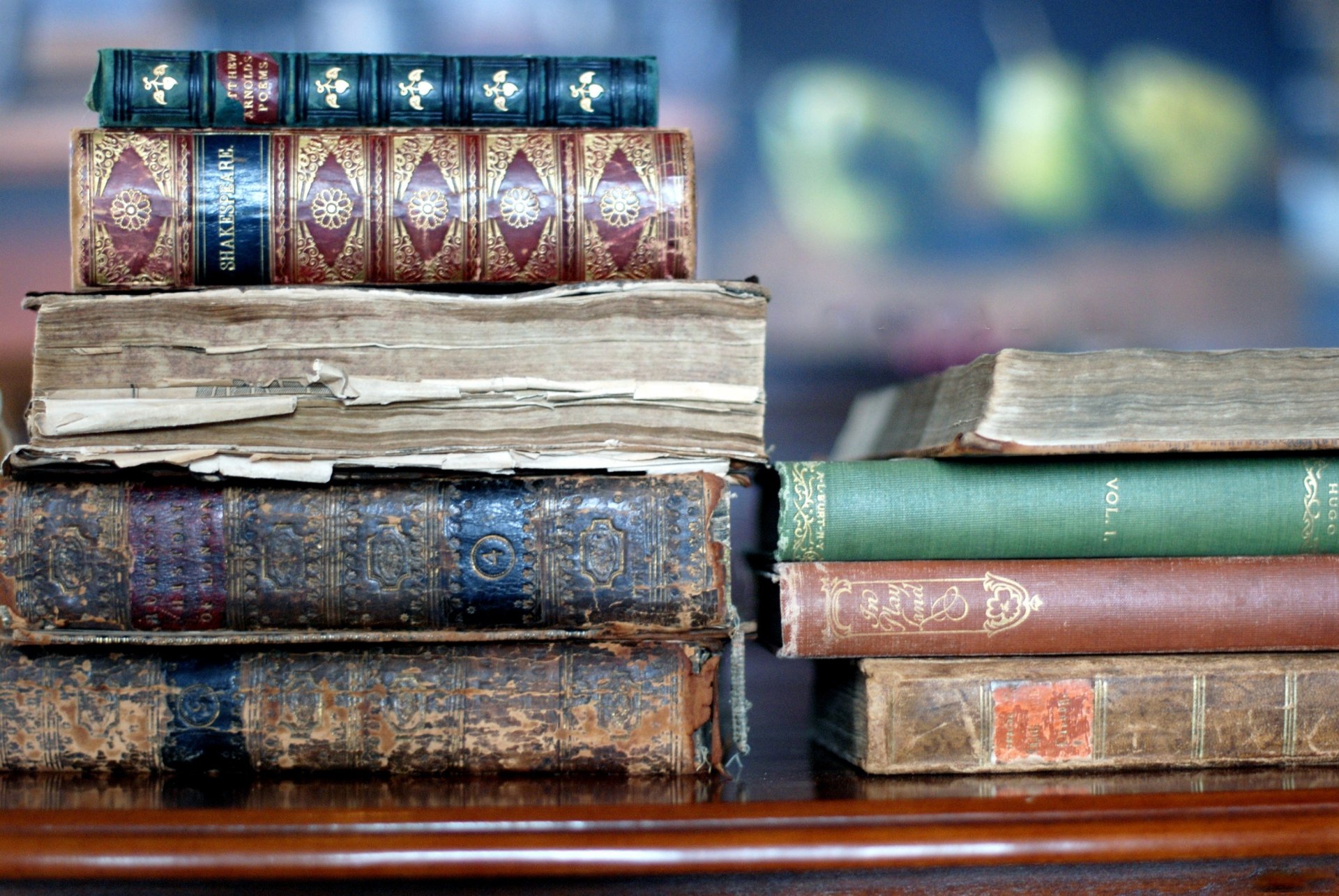 books close up the old