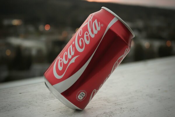 A can of Coca-Cola on the table