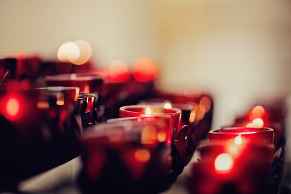 Red candles mourning background