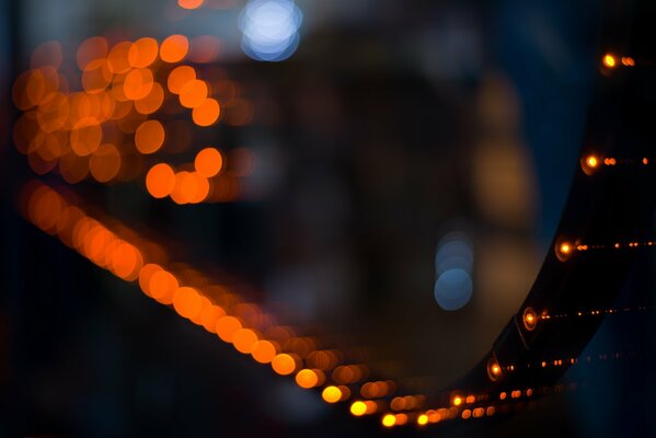 Fotografía macro de luces nocturnas