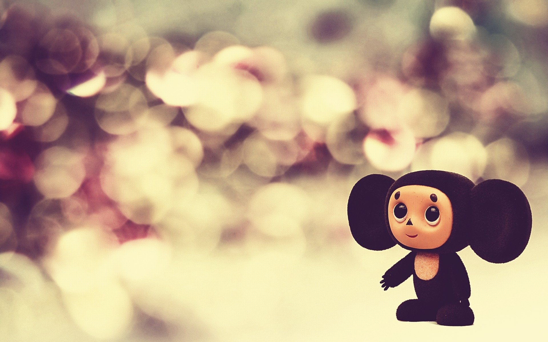 gros plan jouet marionnette lumineux lumières jouets poupées lumineux cheburashka