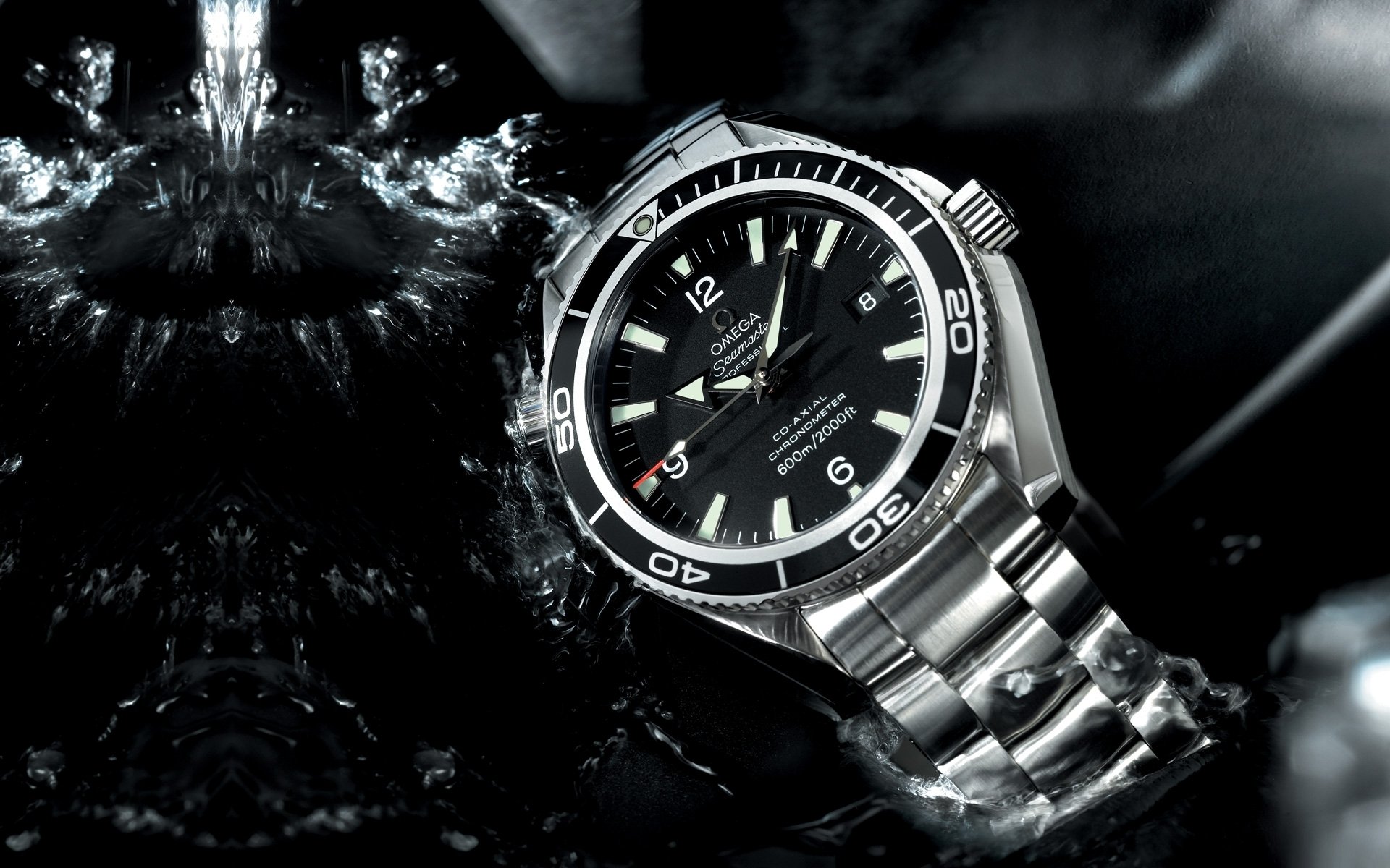 омега seamaster планета океан большой размер сеамастер плэнэт оушн часы вода капли макро