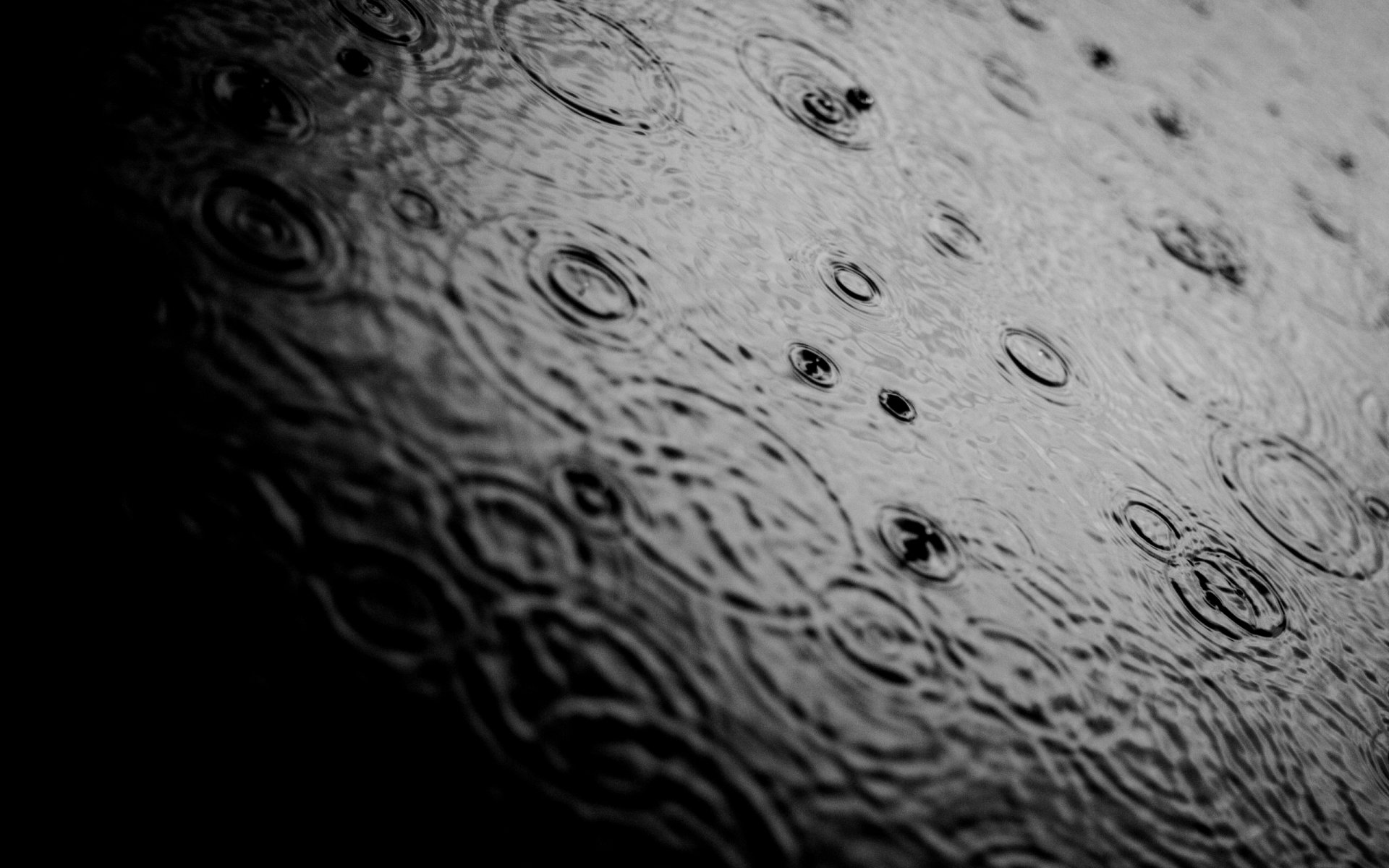 pluie gouttes eau humeur photo macro noir et blanc papier peint