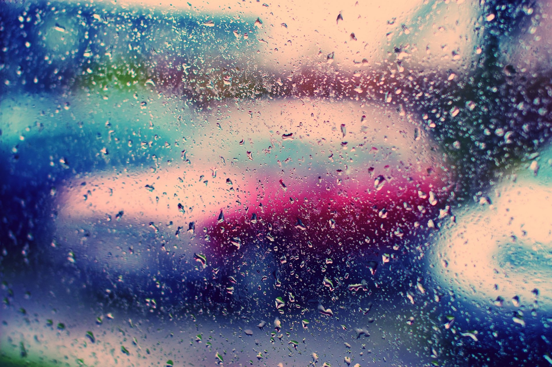 glass rain drops bright colors wallpaper