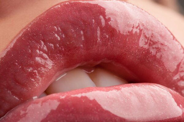 Photos of painted charming lips