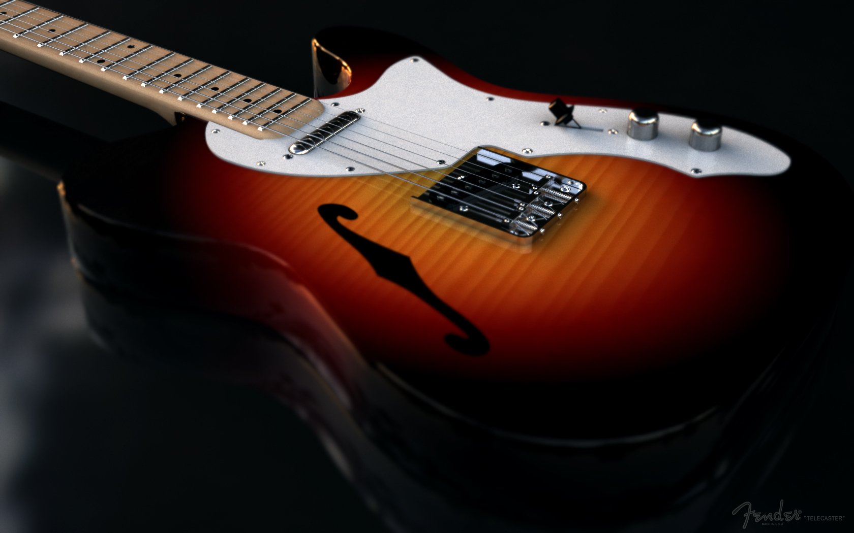 gitara telecaster 3d