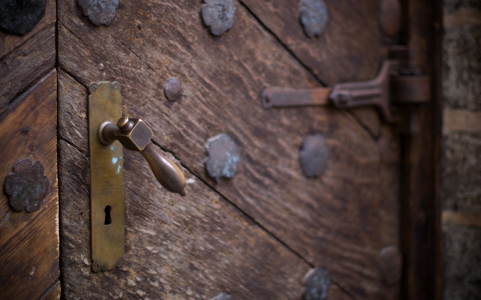 dark background doors old