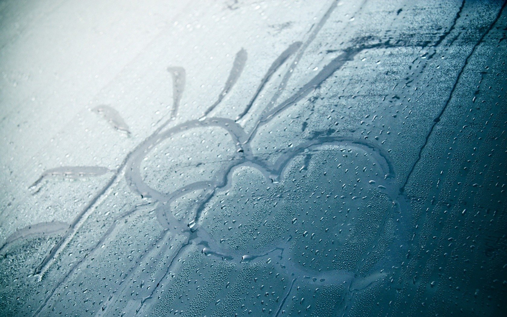 glas kondenswasser tropfen.zeichnung wolke sonne