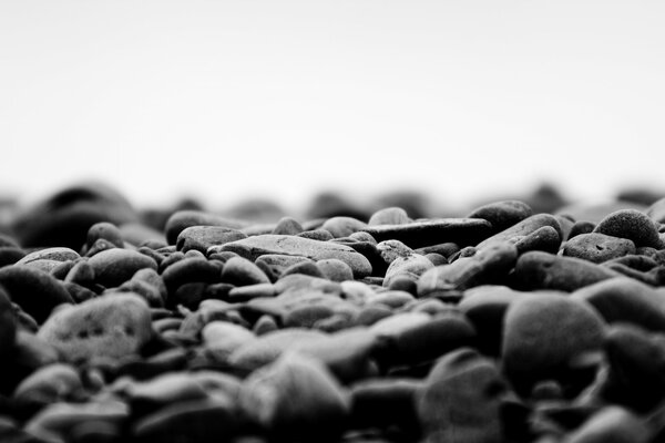 Grey stones on a grey background