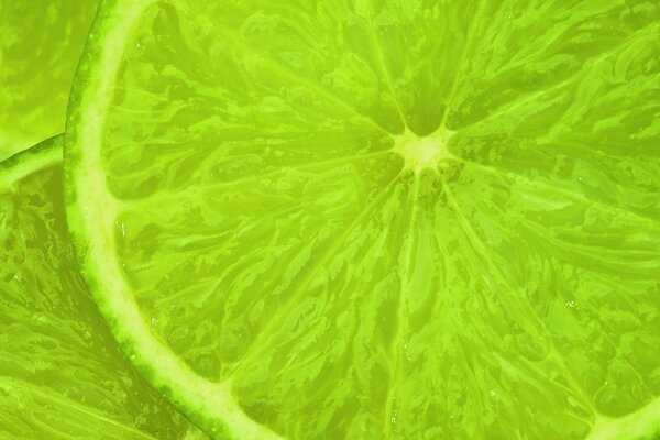 Micro-slice of Lime green across