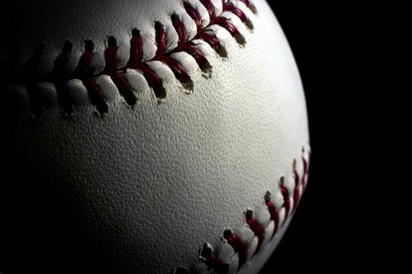 A baseball. Seam on the ball