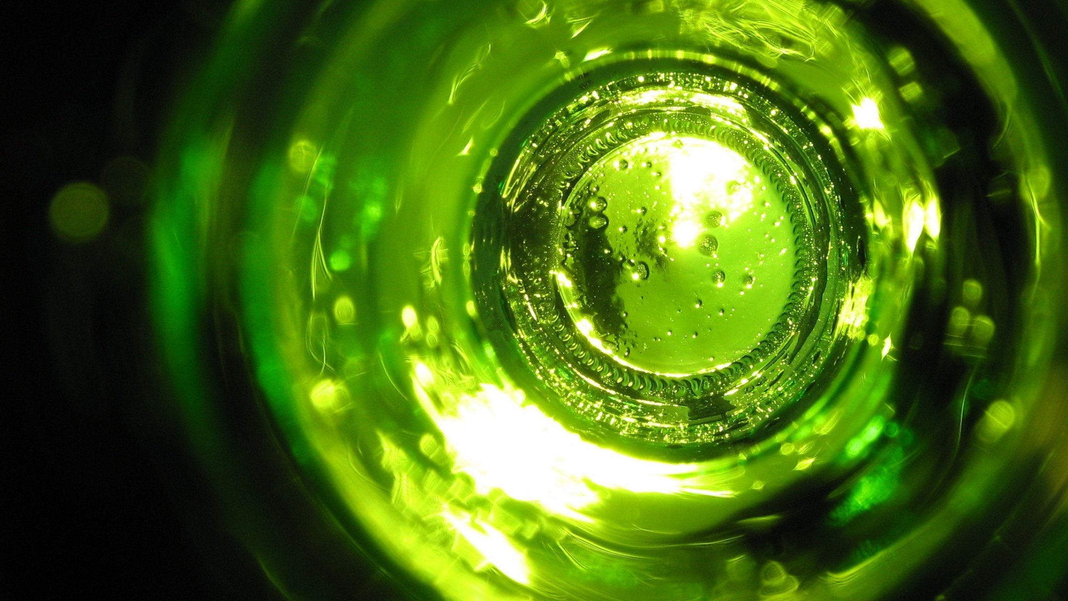 bouteille vert verre