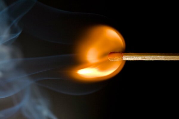 The light from a lighted match