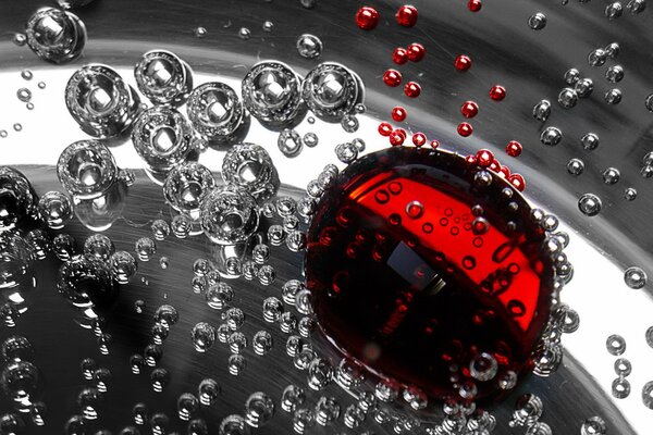 Bulles autour de la bulle rouge