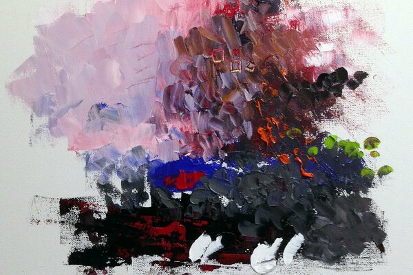 Abstraction with paints of various shapes