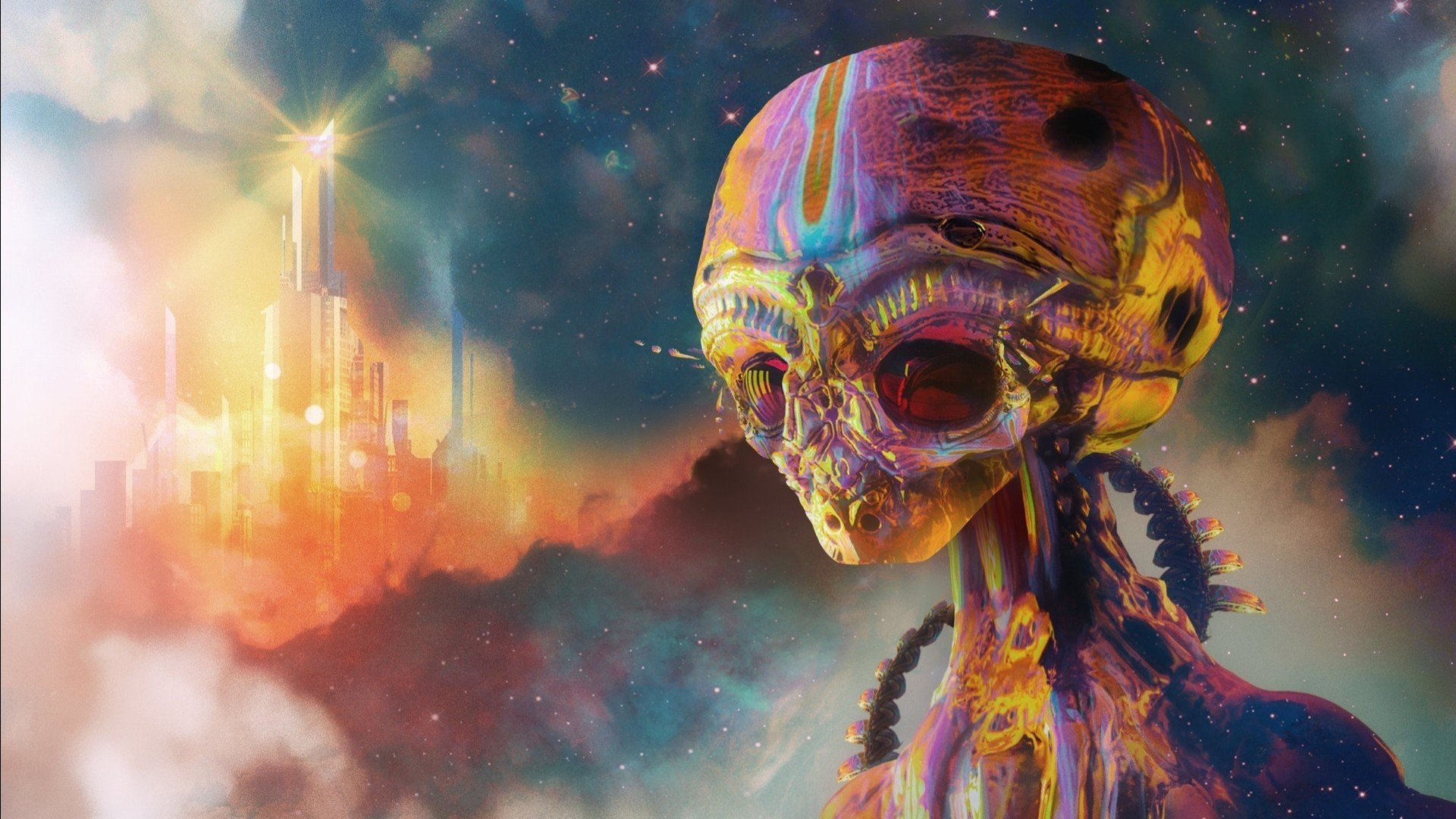 alien alien alien background