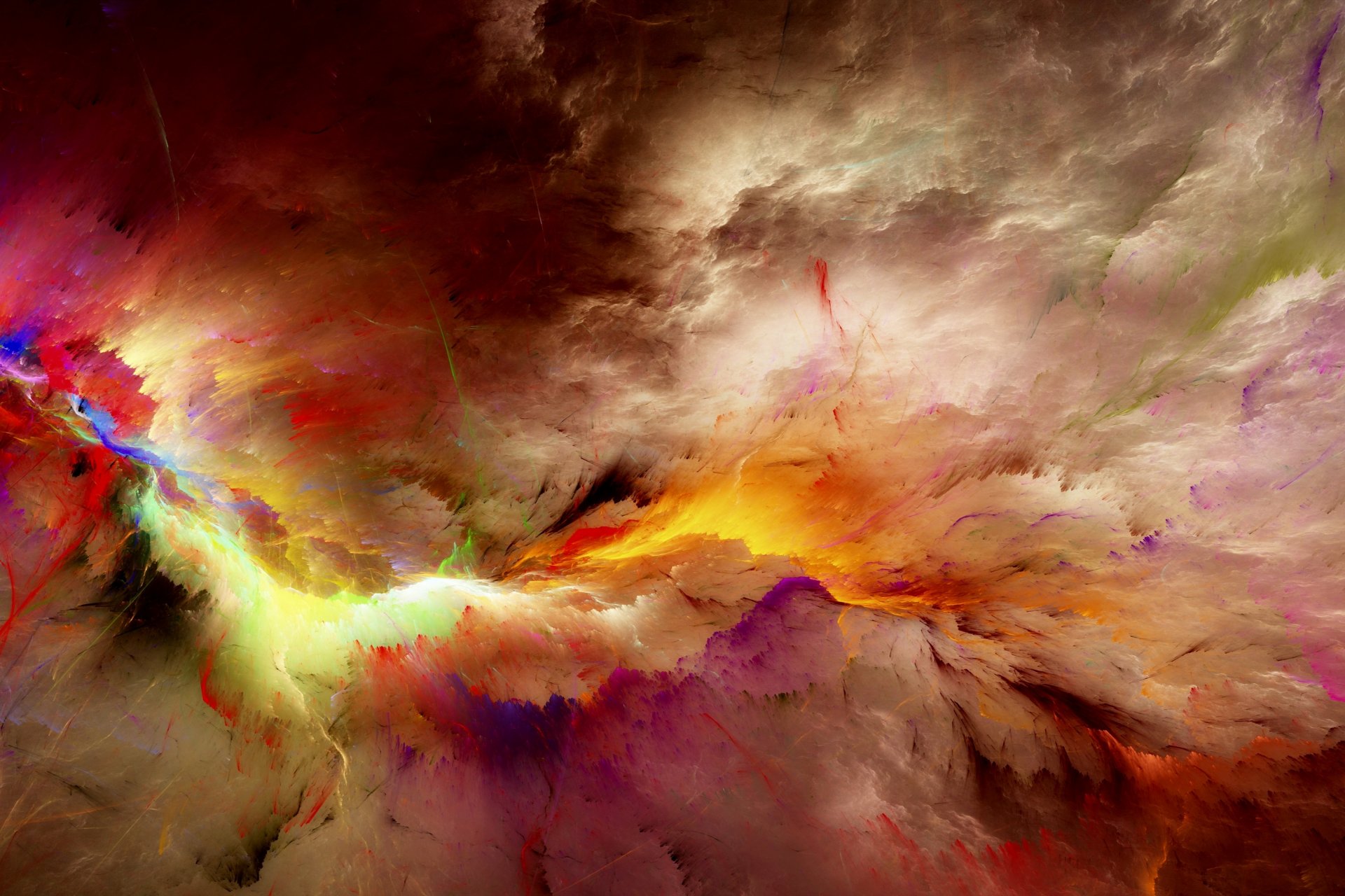 abstract colors unreal clouds space background