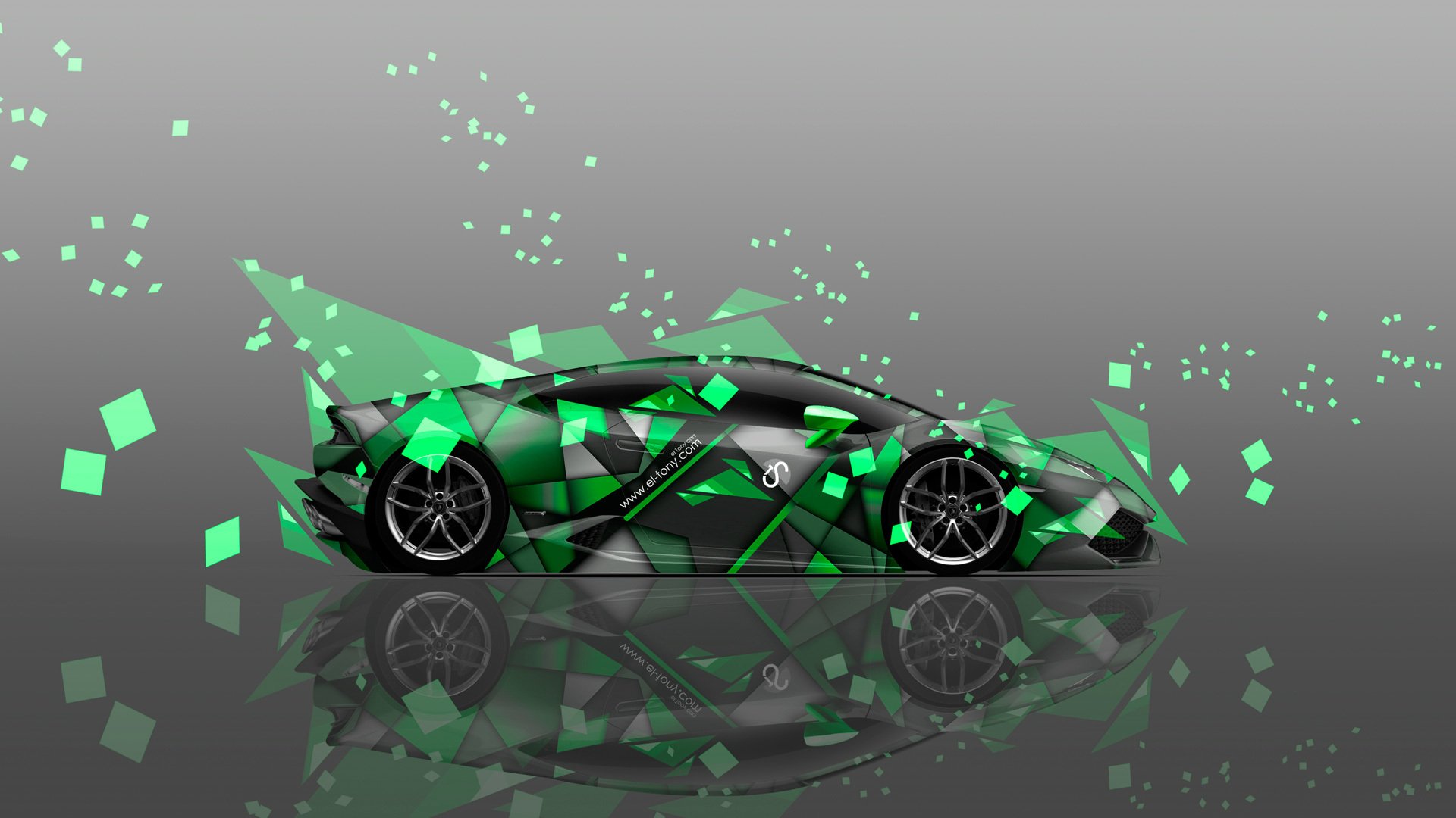 tony kohan lamborghini uracan côté abstrait voiture vert couleurs aérographe el tony voitures photoshop conception style lamborghini vue de côté abstrait couleur vert papier peint 2014