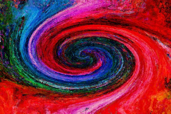 Motif sous la forme d un univers en spirale multicolore