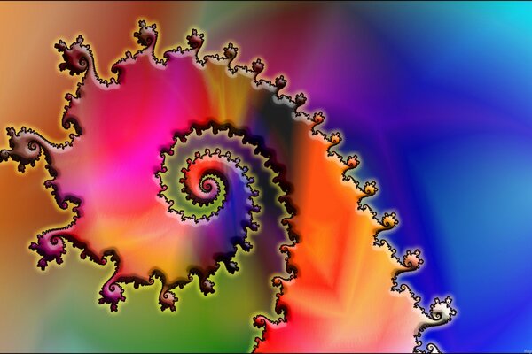 Colored volumetric spirals