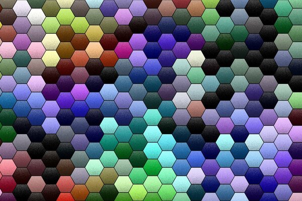 Mosaico astratto di esagoni colorati