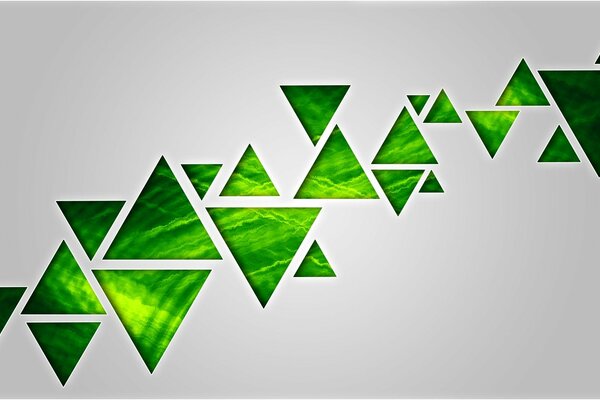 Background with green triangles