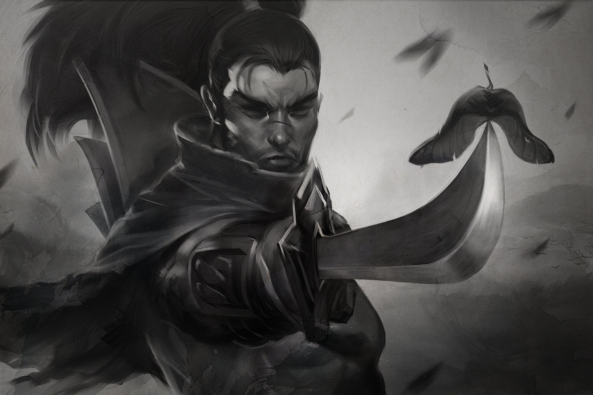 amurai warrior sword picture yasuo league of legends lol