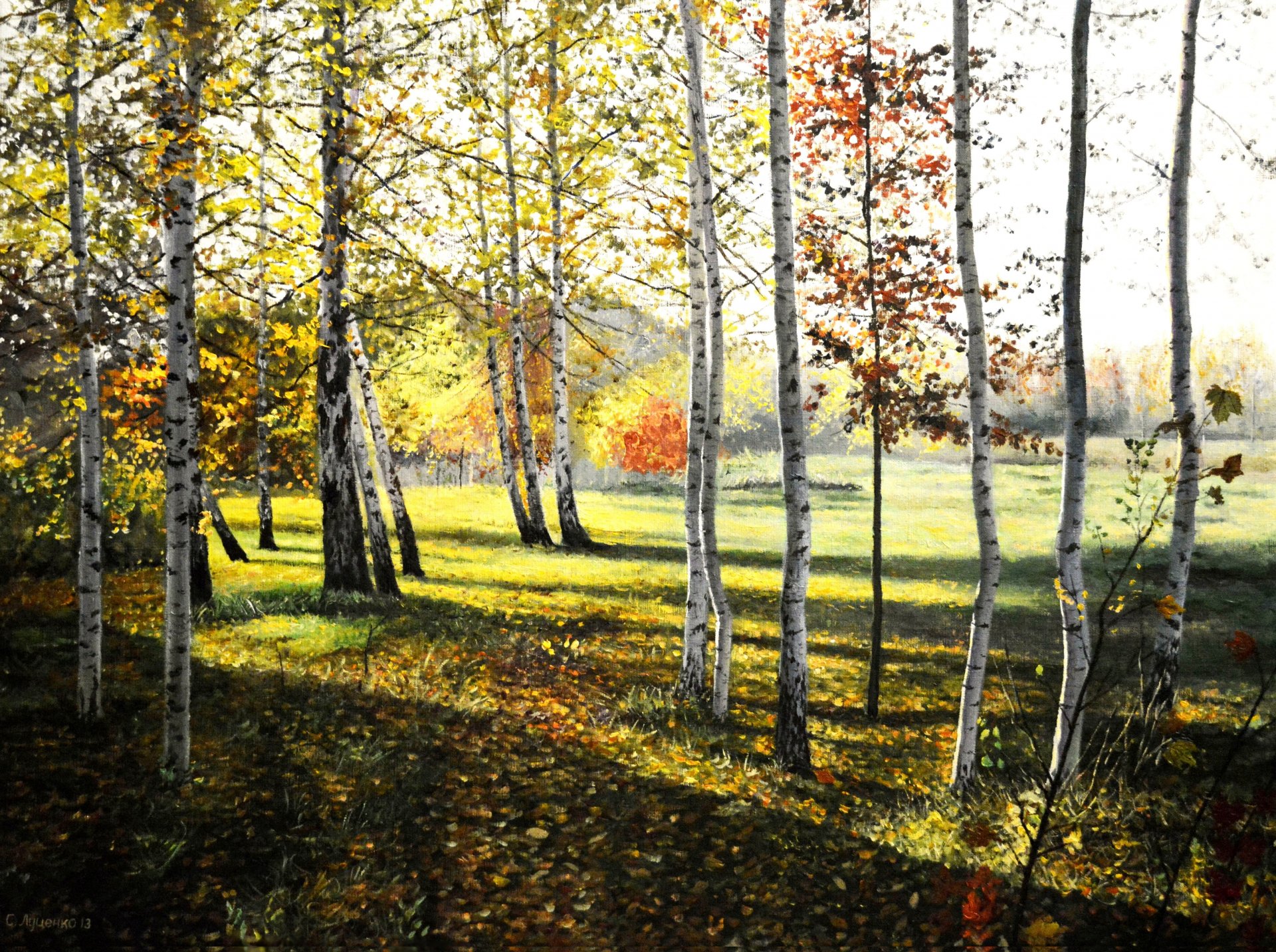 warm day pattern canvas oil the artist s.lutsenko