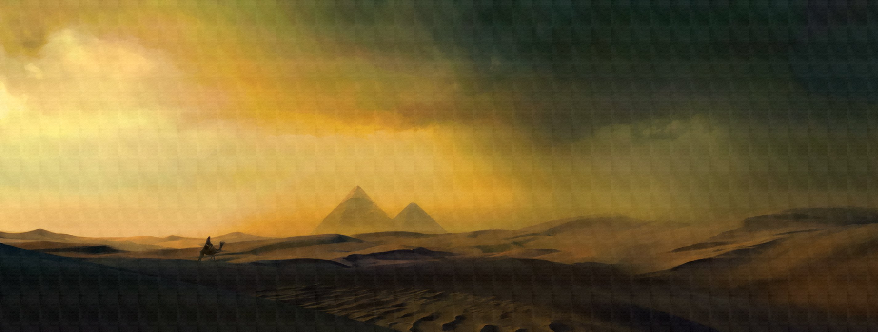 pyramid concept art art painting ancient