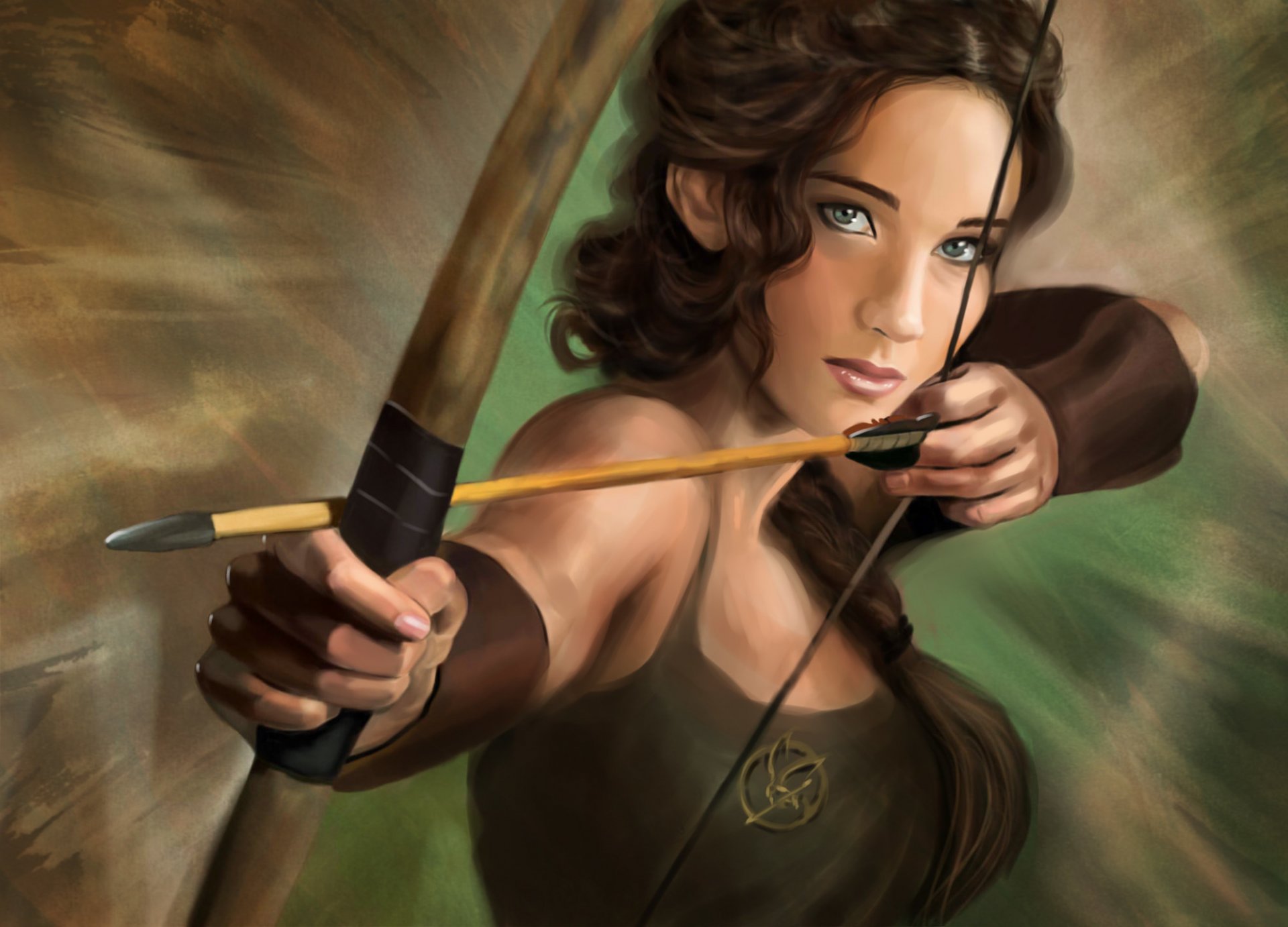 katniss everdeen igrzyska śmierci jennifer lawrence sztuka łuk strzała